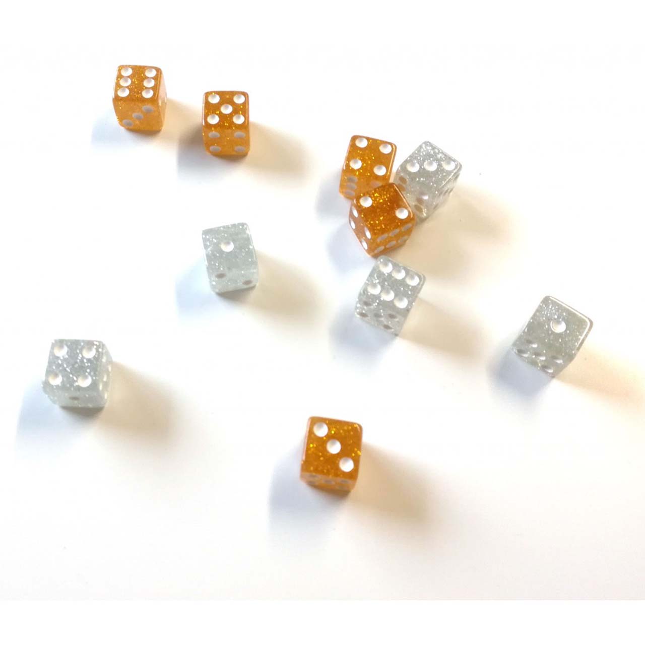Tumblin Dice - 10 Dés Or Argent