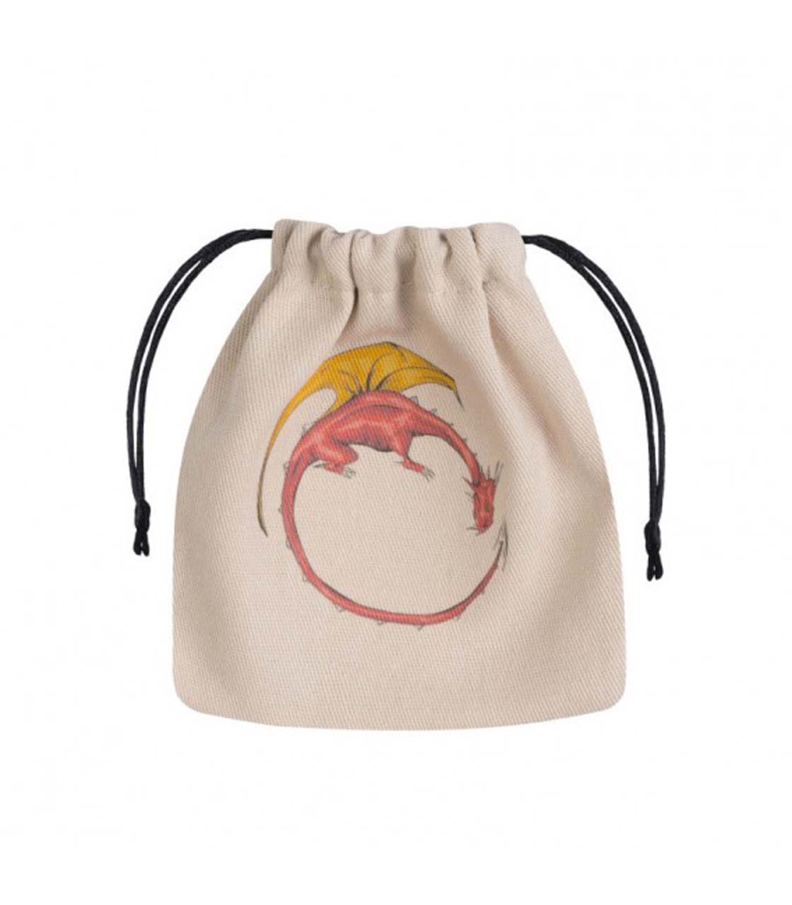 Dragon Beige & Multicolor Dice Bag (Poche à dés)