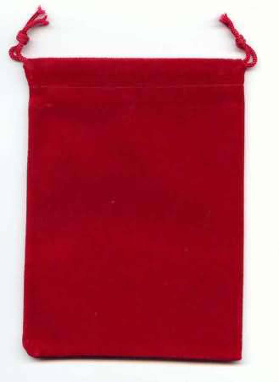 Small Suedecloth Dice Bags rouge (Poche a dés)