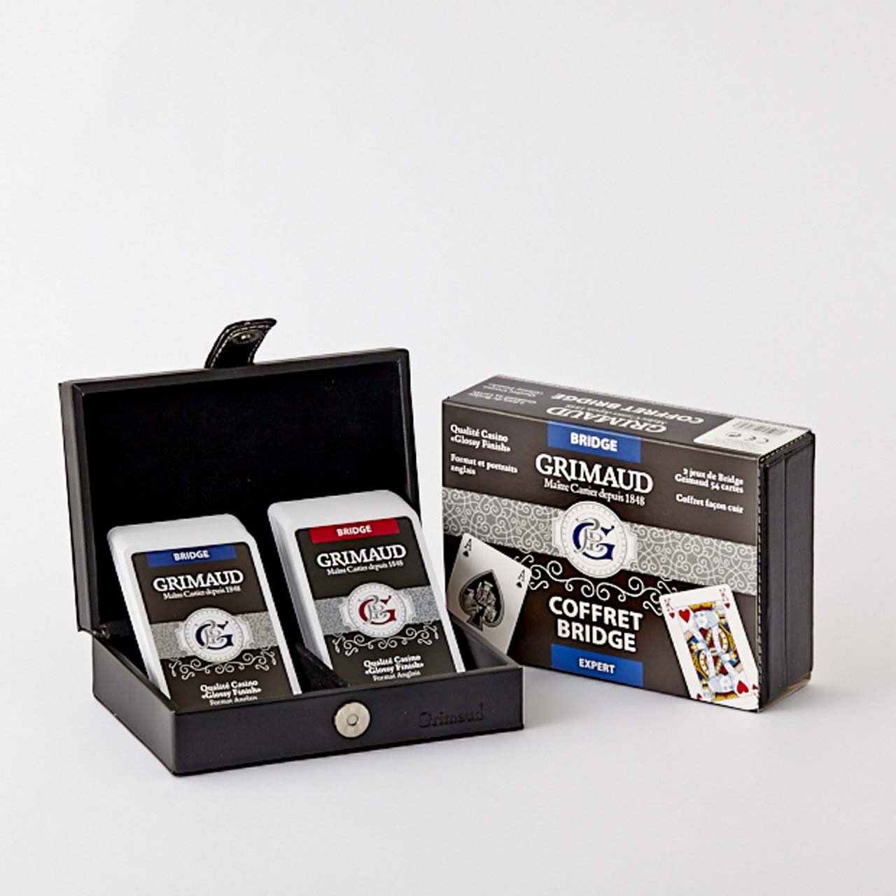Coffret Bridge Grimaud cuir