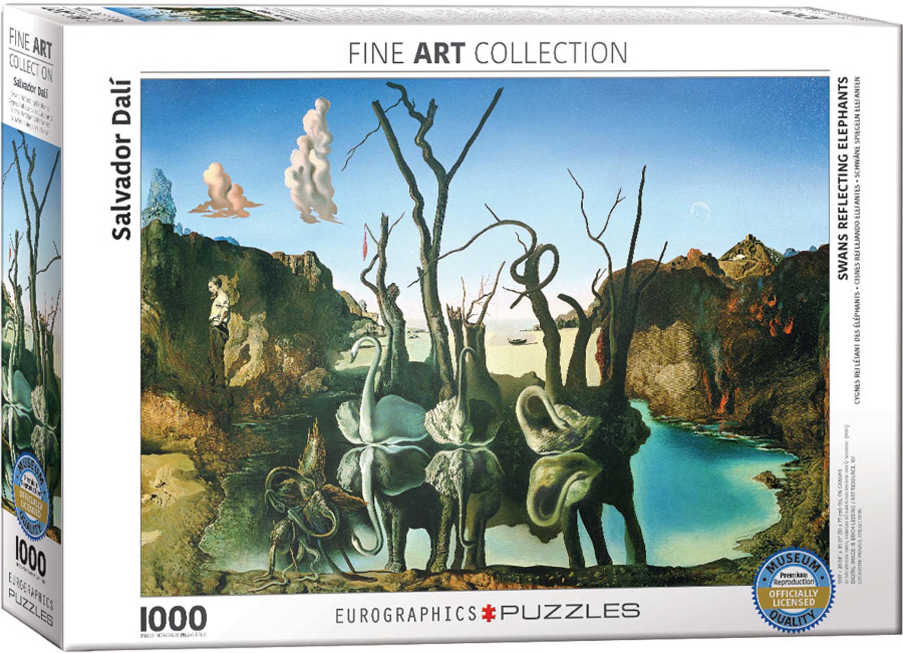 puzzle Dali Cygnes réfléchis Eléphants
