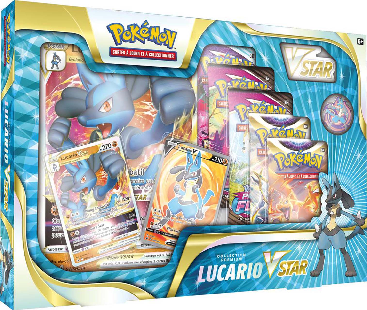 Tapis de jeu Pokemon avec Pikachu x Lucario - Jeu de carte deck
