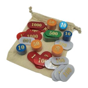 Bourse belote jetons nacrés