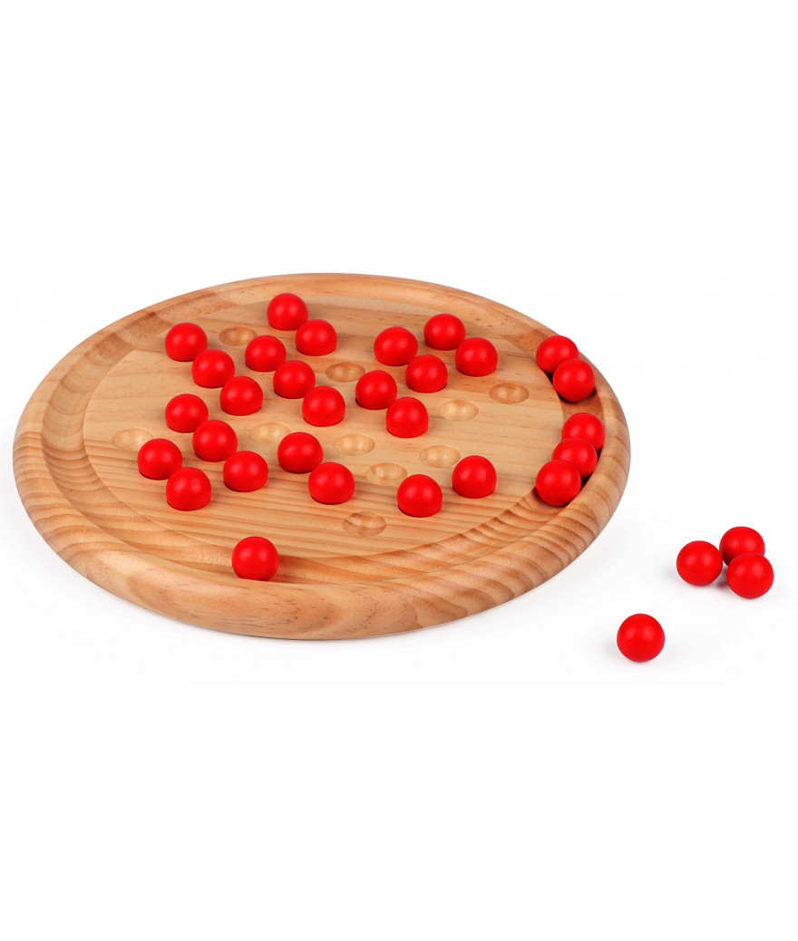 Solitaire en bois bille Rouge 22.5 cm