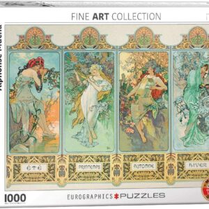 Les quatre saisons Mucha fine art puzzle