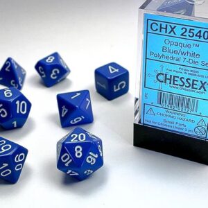 Set de 7 dés - Bleu opaque
