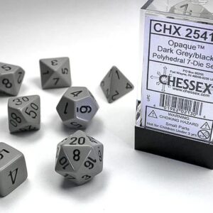 Set de 7 dés - Gris opaque