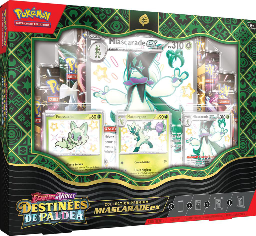 Pokemon Coffret Premium - 8 boosters Miascarade EX