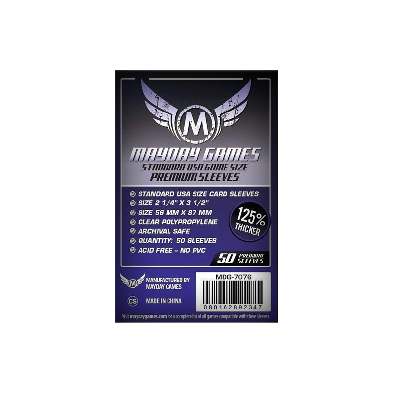 Sleeves Mayday 56x87mm USA PREMIUM