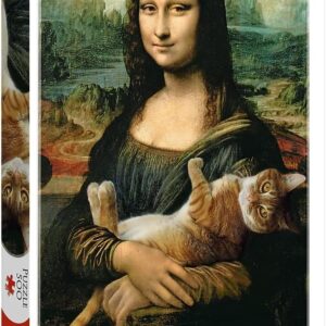 Mona Lisa pets cat puzzle