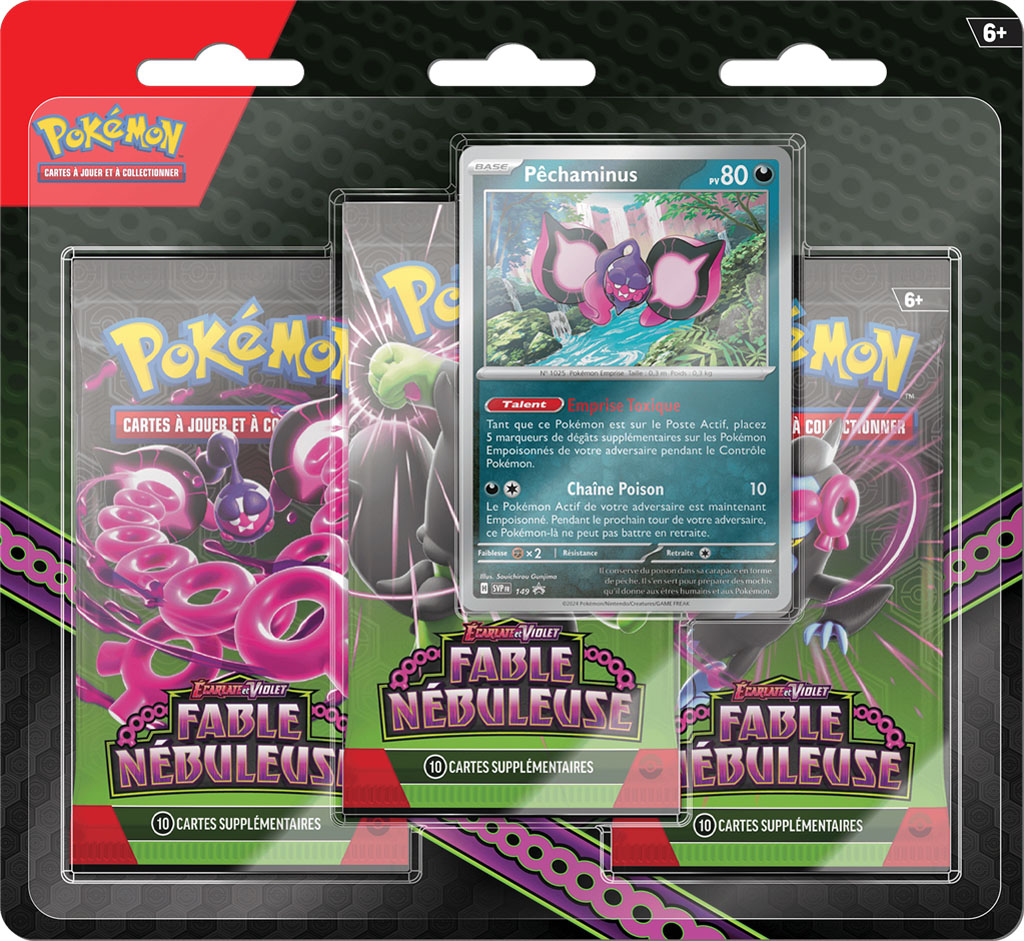 Pokémon EV6.5 : Pack 3 boosters Pêchaminus "Fable Nébuleuse"
