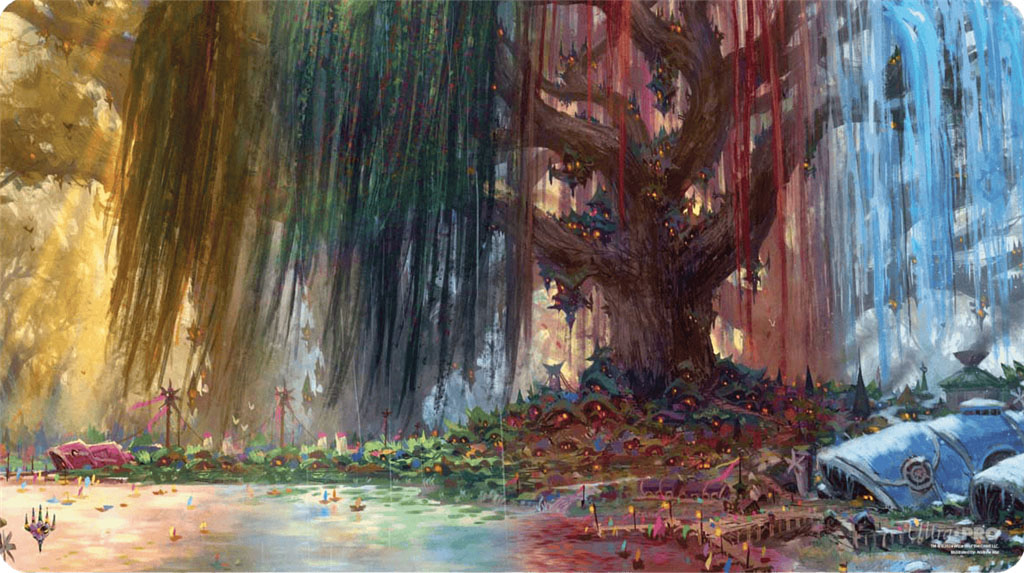 Magic The Gathering : Bloomburrow Three Tree City AR Enhanced Playmat