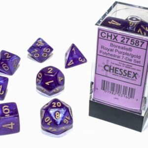 Set de 7 dés - Luminary - Violet Royal/Or