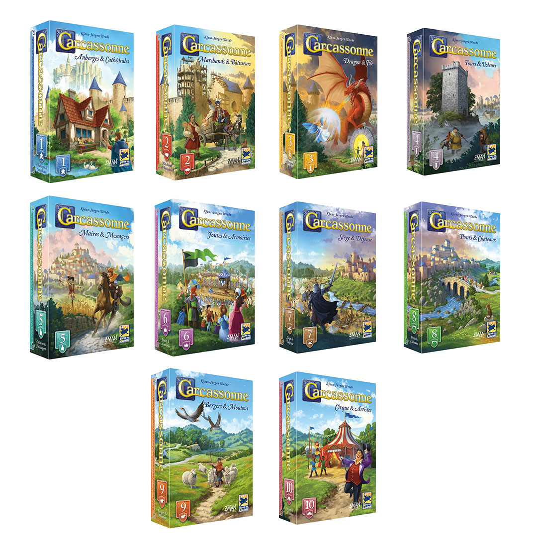 Pack des 10 Extensions Carcassonne